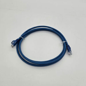 52614111220030- Cat6 patch cord UTP 24AWG grey color with blue boots, 3m LSZH