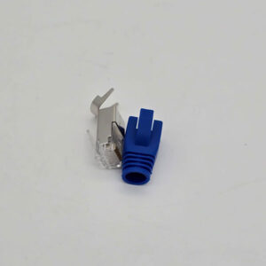 Cat6a Shielded connector with blue boot