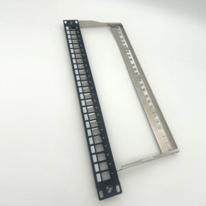 5419713241-FTT Networking Patch Panel 1U 19 rack Cat7 Black 24ports wShutter
