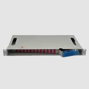 FTT Patch Panel, Indoor RM Tray ODF Aluminum Alloy 24 ports Universal W Splicing trays Gray