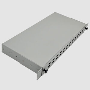 FTT Patch Panel, Indoor RM Tray ODB Steel 24 ports SC SM SX WAdaptors and splicing trays Gray