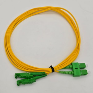 FTT-Patch-Cord,-E2000-APC-SC-APC-SM-G652D-LSZH-DX-3m-2.0mm-Yellow