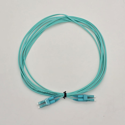 FTT Patch Cord LC-UPC-LC-UPC,MM OM3 PVC DX 3m 2mm Cyan