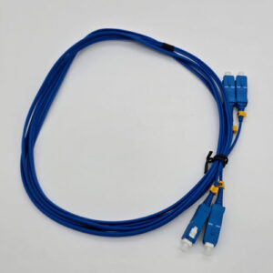 FTT Patch Cord, SC-PC-SC-PC SM G657A PVC DX 2m 1.6mm SHORTBOOT BLUE