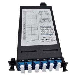 Fiber Cassette 2 MPO-PC (12F) Male Key Down to 24 LC-PC SM G657A1 Type A
