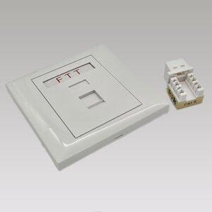 One port UK faceplate Cat6