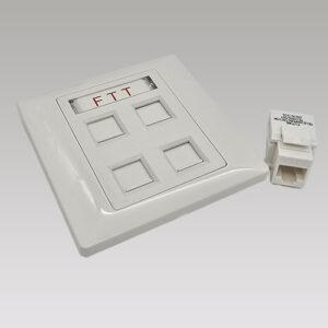 Quad ports UK faceplate Cat6