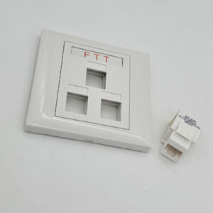 Triplex ports UK faceplate Cat6